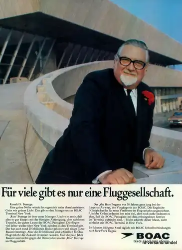 BOAC-RONALD S:-1971-Reklame-Werbung-genuine Advert-La publicité-nl-Versandhandel