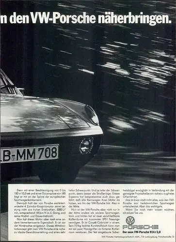VW-Porsche-1969-Reklame-Werbung-genuine Advert-La publicité-nl-Versandhandel