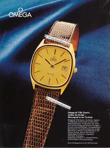 Omega-DeVille-Quarz-1977-Reklame-Werbung-genuine Advertising- nl-Versandhandel