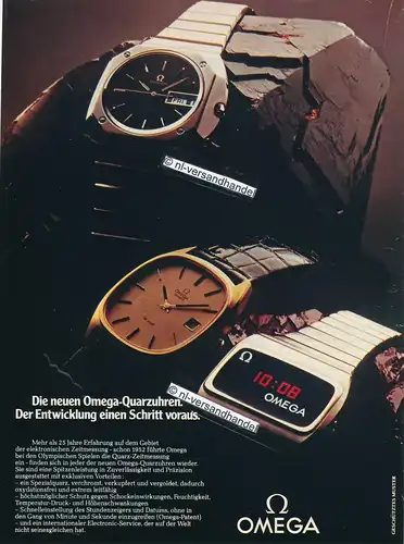 Omega-DeVille-Quarz-1976-Reklame-Werbung-genuine Advertising- nl-Versandhandel
