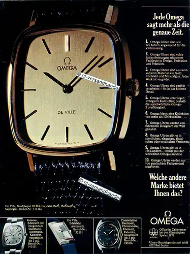 Omega-DeVille-1976-Reklame-Werbung-genuine Advertising- nl-Versandhandel 