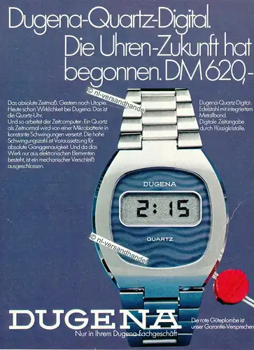 Dugena-Quartz-1974-Reklame-Werbung-genuine Advertising- nl-Versandhandel 