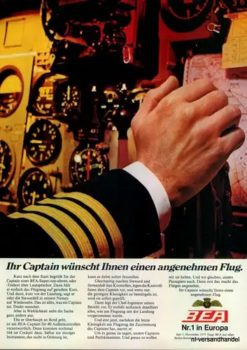 BEA-FLUG-1971-Reklame-Werbung-genuine Advert-La publicité-nl-Versandhandel