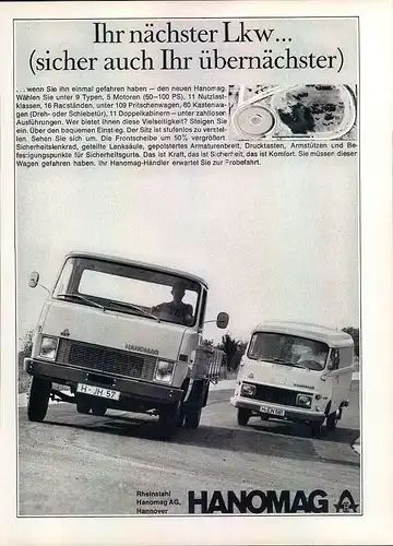 Hanomag-1967-Reklame-Werbung-genuine Advert-La publicité-nl-Versandhandel