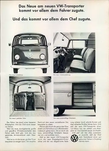 VW-Transporter-1967-Reklame-Werbung-genuine Advert-La publicité-nl-Versandhandel