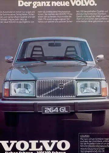 Volvo-264-GL-1974-Reklame-Werbung-vintage print ad-Vintage Publicidad