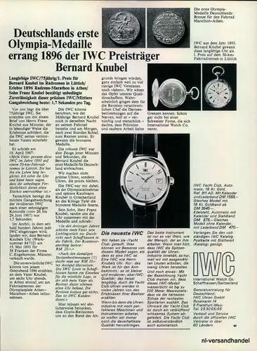 IWC-AUTOMATIC-1968-Reklame-Werbung-genuine Advert-La publicité-nl-Versandhandel