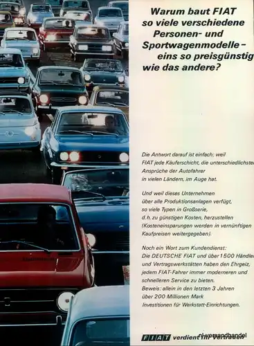 FIAT-FIAT-1971-Reklame-Werbung-genuine Advert-La publicité-nl-Versandhandel