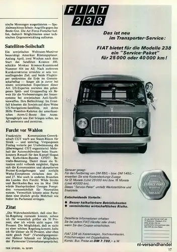 FIAT-238KASTEN-1971-Reklame-Werbung-genuine Advert-La publicité-nl-Versandhandel