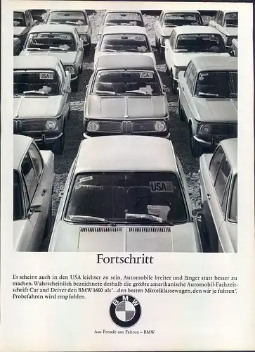 BMW-1600-1967-Reklame-Werbung-genuine Advert-La publicité-nl-Versandhandel