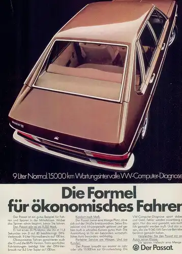 VW-Passat-1974-IV-Reklame-Werbung-vintage print ad-Vintage Publicidad