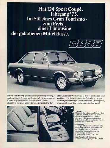 Fiat-124-Sport-Coupé-1973-Reklame-Werbung-genuineAdvertising-nl-Versandhandel