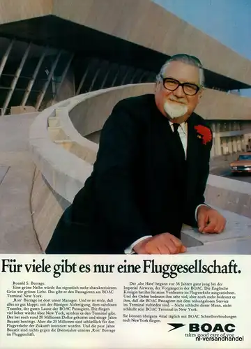 BOAC-FLUGGESELLSCHAFT-´71-Reklame-Werbung-genuine Advert-La publicité-nl-Versand