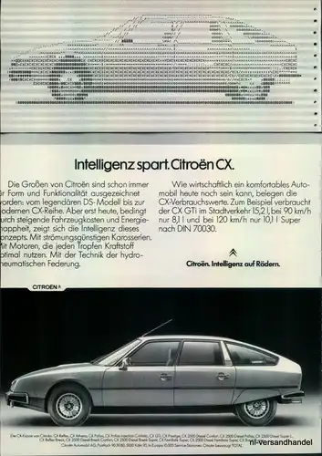 CITROEN-CX-1980-Reklame-Werbung-genuine Advert-La publicité-nl-Versandhandel