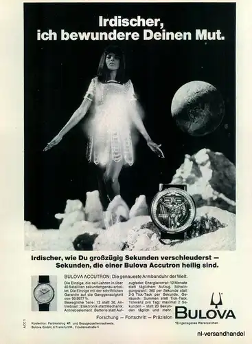 BULOVA-MUT-1968-Reklame-Werbung-genuine Advert-La publicité-nl-Versandhandel