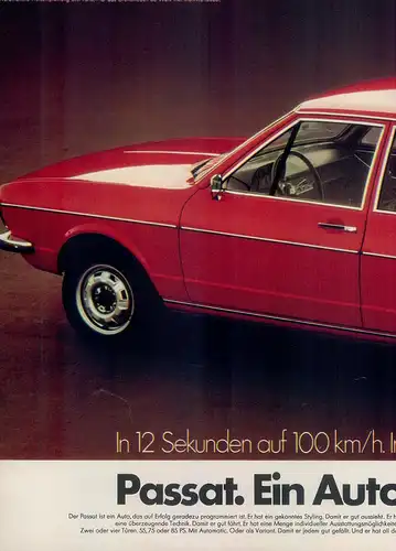 VW-Passat-Limousine-1974-Reklame-Werbung-vintage print ad-Vintage Publicidad