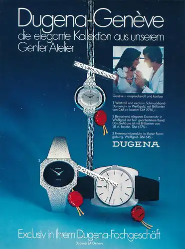 Dugena-Genève-1973-Reklame-Werbung-genuine Advertising- nl-Versandhandel 