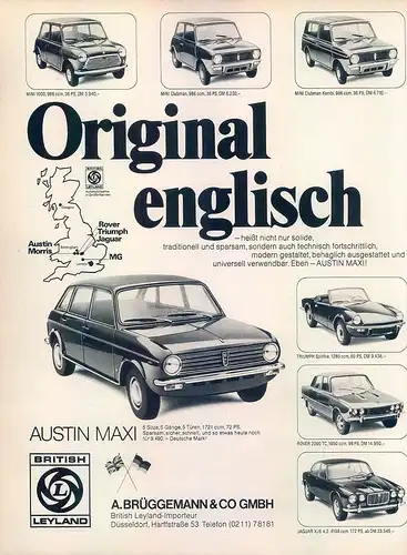 British-Leyland-Jaguar-1973-Reklame-Werbung-genuineAdvertising-nl-Versandhandel 
