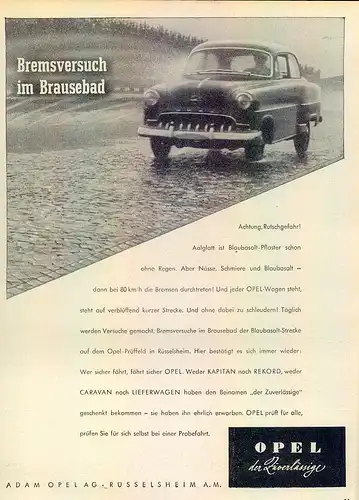 Opel-Rekord-1954-Reklame-Werbung-genuine Advert-La publicité-nl-Versandhandel