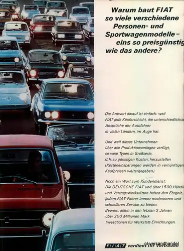 FIAT-VERTRAUEN-1971-Reklame-Werbung-genuine Advert-La publicité-nl-Versandhandel
