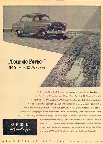 Opel-Rekord-II-1954-Reklame-Werbung-genuine Advert-La publicité-nl-Versandhandel