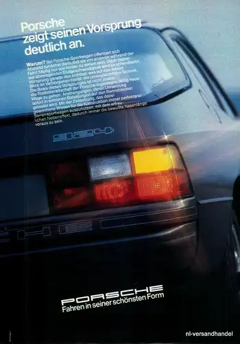 PORSCHE-924-VORSPRUNG-1980-Reklame-Werbung-genuine Advert-La publicité-nl