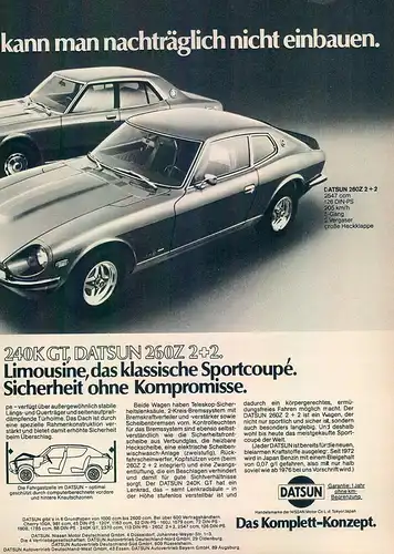 Datsun-260Z-2+2-1975-Reklame-Werbung-genuineAdvertising-nl-Versandhandel