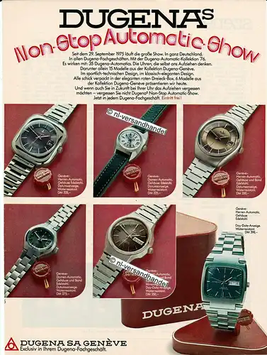 Dugena-Automatic-1975-Reklame-Werbung-genuine Advertising-nl-Versandhandel