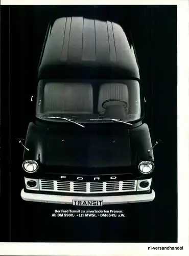 FORD-TRANSIT-46ART-´68-Reklame-Werbung-genuine Ad-La publicité-nl-Versandhandel 