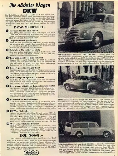 DKW-Coupe-1955-Reklame-Werbung-genuine Advert-La publicité-nl-Versandhandel