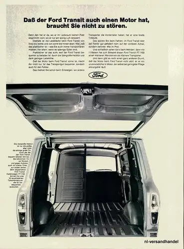 FORD-TRANSIT-FT1100-´68-Reklame-Werbung-genuine Ad-La publicité-nl-Versandhandel