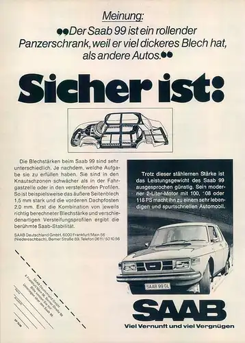 Saab-99-1975-III-Reklame-Werbung-genuineAdvertising-nl-Versandhandel