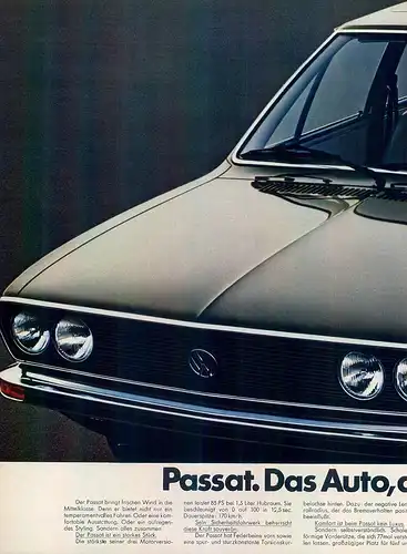 Vw-Passat-1500-1973-Reklame-Werbung-genuineAdvertising - nl-Versandhandel 