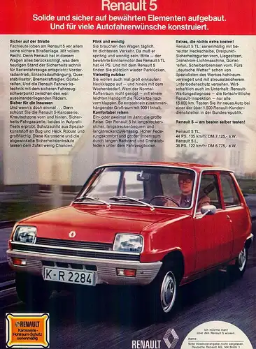 Renault-5-1973-Reklame-Werbung-genuineAdvertising - nl-Versandhandel 