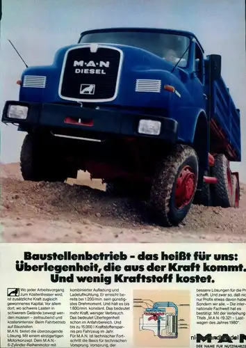 MAN-DIESEL-1980-Reklame-Werbung-genuine Advert-La publicité-nl-Versandhandel