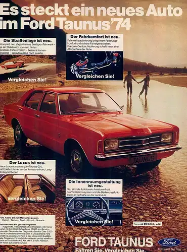 Ford-Taunus-GXL-1973-Reklame-Werbung-genuineAdvertising - nl-Versandhandel