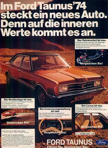 Ford-Taunus-73-Reklame-Werbung-genuineAdvertising - nl-Versandhandel 