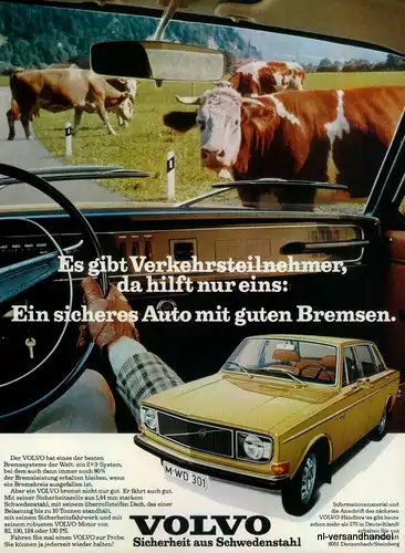 VOLVO-BREMSEN-1971-Reklame-Werbung-genuine Advert-La publicité-nl-Versandhandel