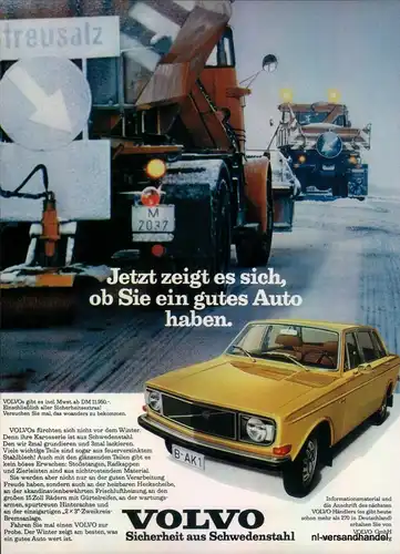 VOLVO-GUT-1971-Reklame-Werbung-genuine Advert-La publicité-nl-Versandhandel
