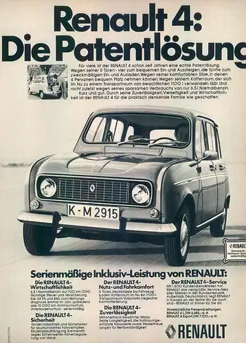 Renault-R4-5türig-1975-Reklame-Werbung-genuineAdvertising-nl-Versandhandel