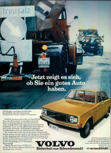 VOLVO-STREUSALZ-1971-Reklame-Werbung-genuine Advert-La publicité-nl-Versand