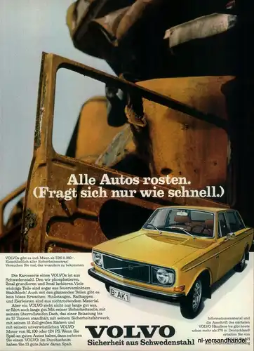 VOLVO-STAHL-1971-Reklame-Werbung-genuine Advert-La publicité-nl-Versandhandel