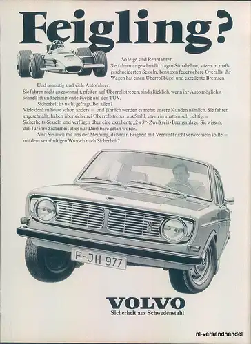 Volvo-1969-Reklame-Werbung-genuine Advert-La publicité-nl-Versandhandel