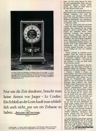 JAEGER-LE COULTRE-1980-Reklame-Werbung-genuine Advert-La publicité-nl-Versand