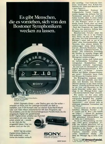 SONY-DIGITAL-1971-Reklame-Werbung-genuine Advert-La publicité-nl-Versandhandel