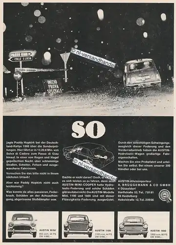 Austin-Mini-1100-1800-1967-Reklame-Werbung-genuine Advertising-nl-Versandhandel