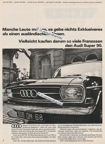 Audi-Super90-02-1967-Reklame-Werbung-genuine Advertising- nl-Versandhandel