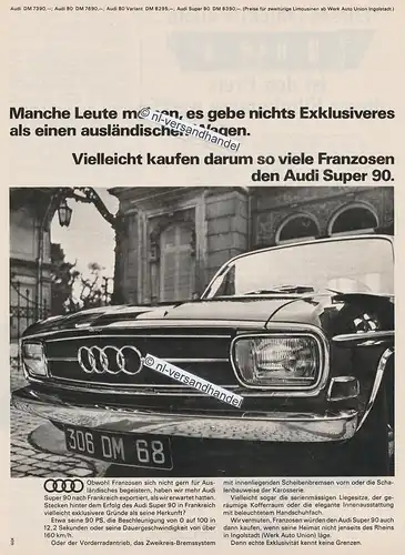 Audi-Super90-02-1967-Reklame-Werbung-genuine Advertising- nl-Versandhandel 