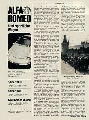 ALFA ROMEO-SPIDER-1300-68-Reklame-Werbung-genuine Advert-La publicité-nl-Versand