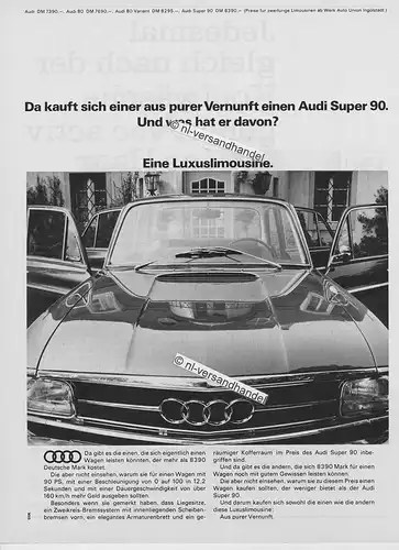 Audi-Super90-1967-Reklame-Werbung-genuine Advertising- nl-Versandhandel